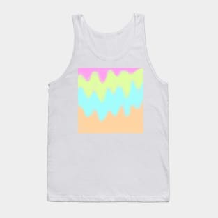 Pink orange blue watercolor art Tank Top